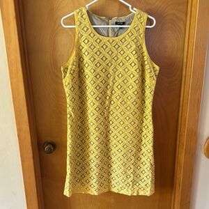 Yellow Lace Overlay Dress